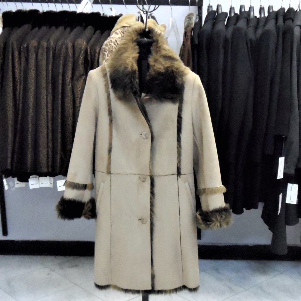FAUX FUR COAT  KATMAY GERMAINE LINNING FAUX FUR  COLLECTION   NWOT